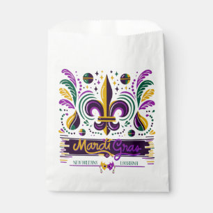 Sachets En Papier Nouvelle-Orléans Mardi Gras jaune violet vert