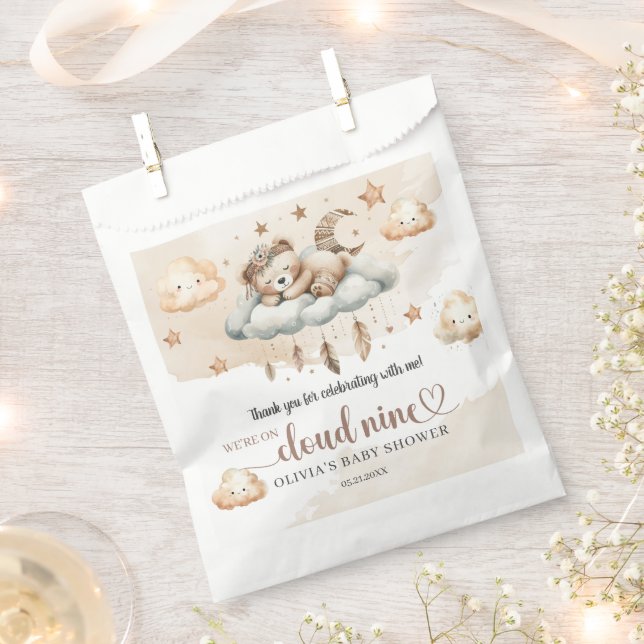 Sachets En Papier Nuage d'ours en peluche sans sexe neuf (Coupé)