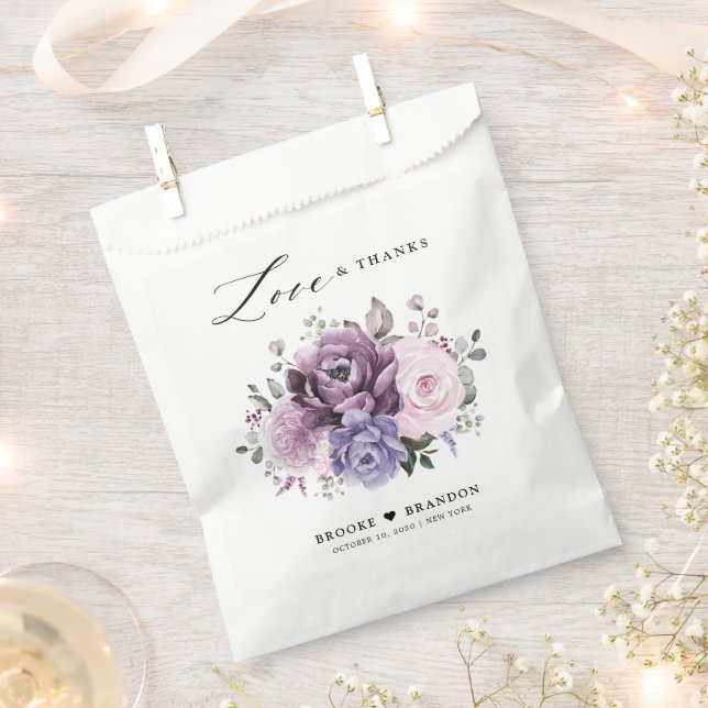 Sachets En Papier Nuances de pourpre Dusty fleurs Moody Floral Maria (Coupé)