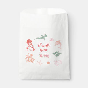 Sachets En Papier Ocean Animal Rose fête d'anniversaire