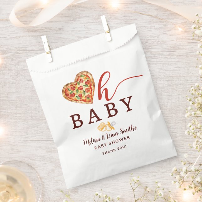 Sachets En Papier Oh Baby Pizza et Pacificateurs Baby shower Favoris (Coupé)