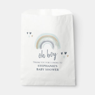 Sachets En Papier Oh Baby shower garçon Blue Boho Rainbow Merci