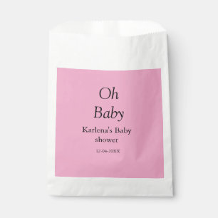 Sachets En Papier Oh bébé ajouter nom baby shower date simple minimu