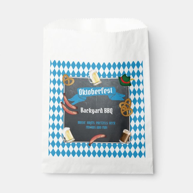 Sachets En Papier Oktoberfest Bavarian Beer Jardin BBQ Party Napk (Devant)