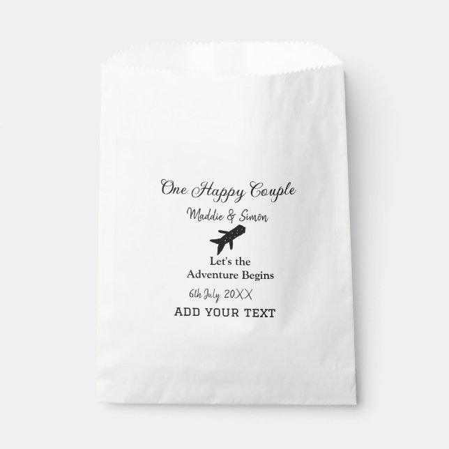 Sachets En Papier One happy Couple, l'aventure commence co mariage (Devant)