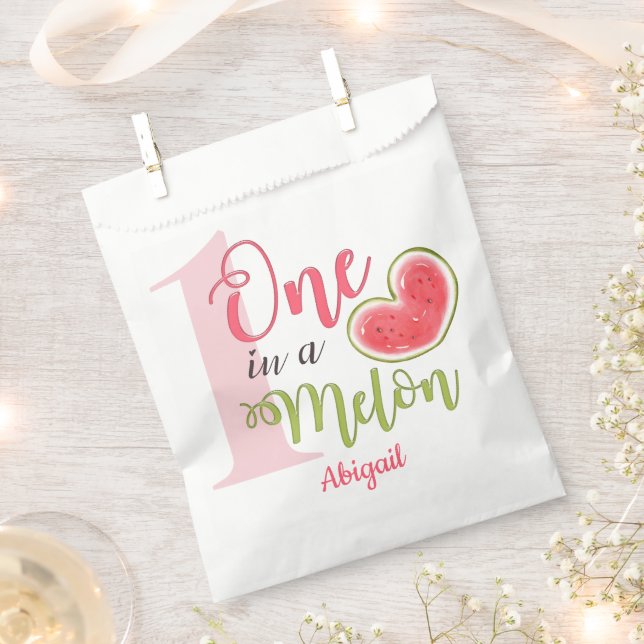 Sachets En Papier One In A Melon 1st Birthday Girl (Coupé)