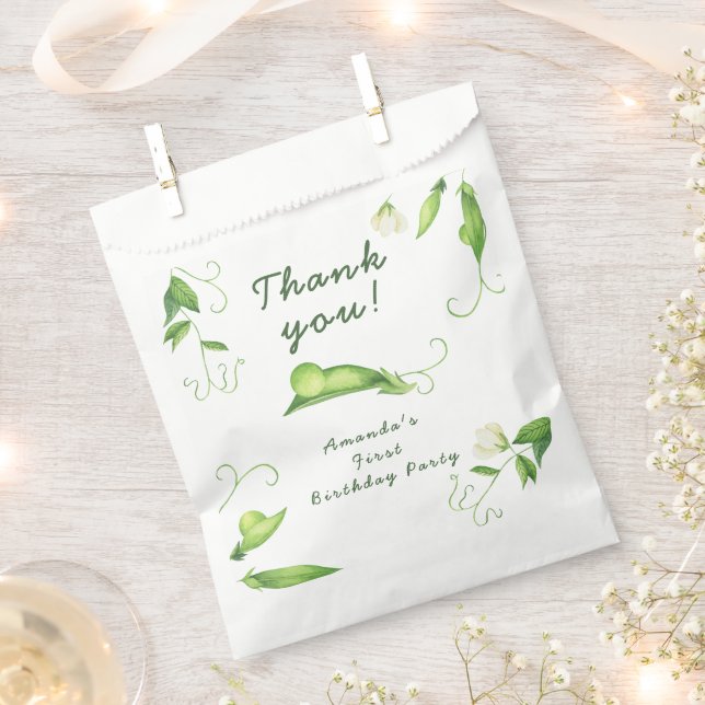 Sachets En Papier One Sweet Pea First Birthday (Coupé)