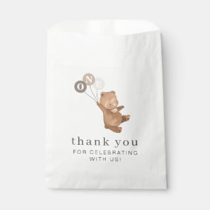 Sachets En Papier Ours avec 3 ballons Brown
