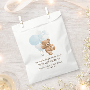 Sachets En Papier Ours en peluche bleu poussiéreux Bearly Wait