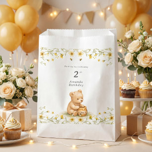 Sachets En Papier Ourson Floral Fête de Naissance de Bébé