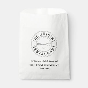 Sachets En Papier Papier simple personnalisé avec logo pour restaura