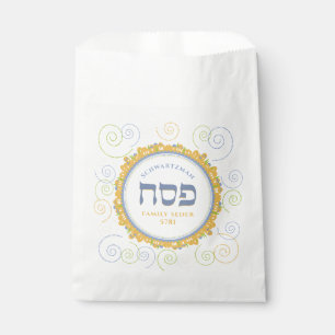 Sachets En Papier Pâque White Jerusalem Swirl Hébreu Nom