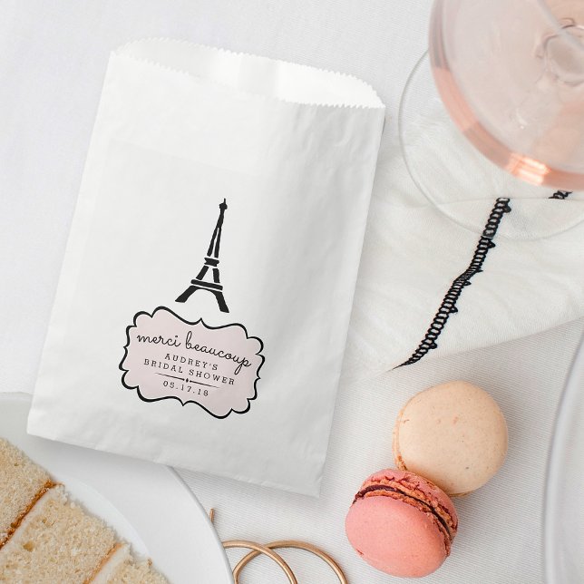Sachets En Papier Paris Romance Tour Eiffel Fête des mariées (Créateur téléchargé)