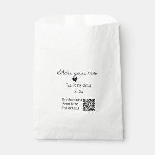 Sachets En Papier Partagez l'amour scannez le code QR ajoutez des dé