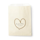 Parties scintillant d'or Coeur mariage Favor sac