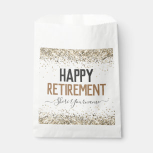 Sachets En Papier Parties scintillant Script Bonne retraite Favorise