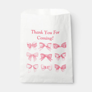 Sachets En Papier Pastel Pink Bow Birthday Treat Bag