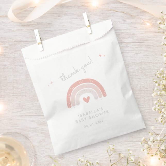 Sachets En Papier Pastel Pink Rainbow Cute Baby shower Favoriser les (Coupé)