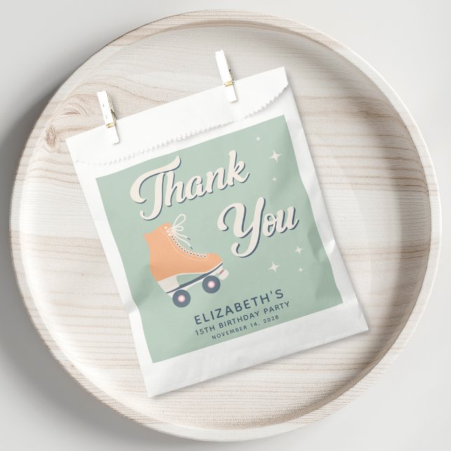 Sachets En Papier Patinage à roulettes fête d'anniversaire (Créateur téléchargé)