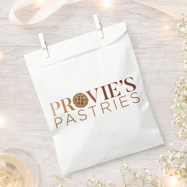 Sachets En Papier Pâtisseries Provie Logo Favoriser le sac (Coupé)