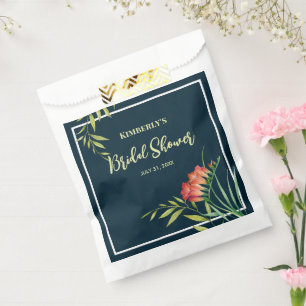 Sachets En Papier Peinture à l'aquarelle de crocosmia orange pour la