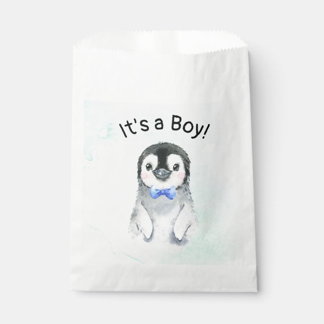 Sachets En Papier Penguin d'hiver (Devant)