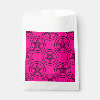 Sachets En Papier pentagramme baphomet rose halloween