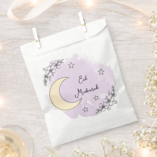 Sachets En Papier Personalized Lavender Eid Mubarak Favor Bag