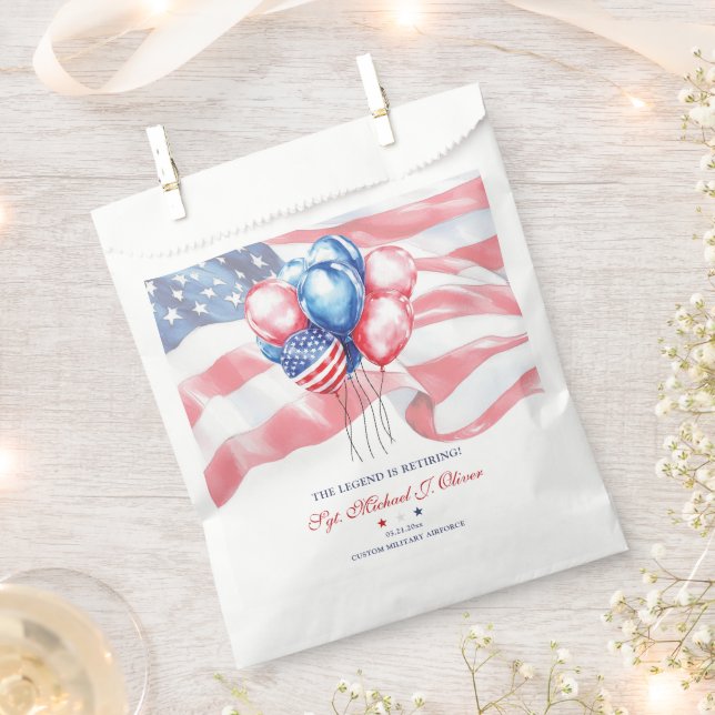 Sachets En Papier Personalized U.S. Military Retirement (Coupé)
