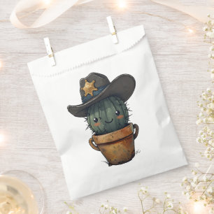 Sachets En Papier Personnage de shérif Cactus-Piquant