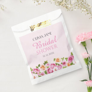 Sachets En Papier Pétales de Fêtes des mariées florales roses et Pro