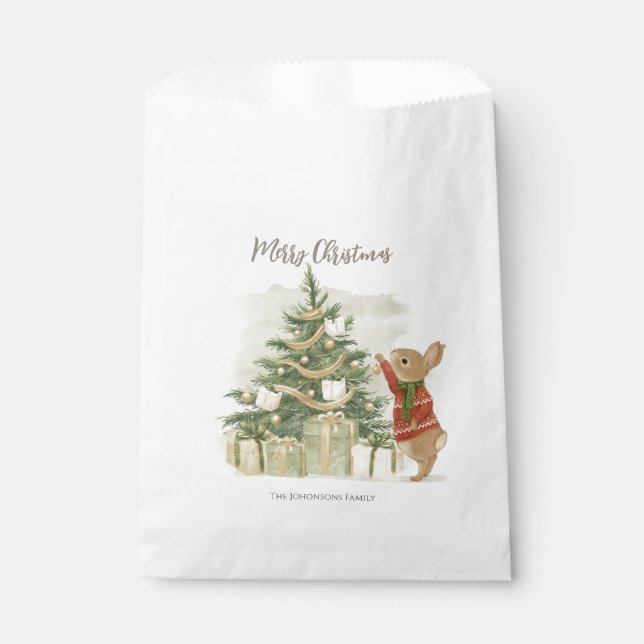 Sachets En Papier Peter Rabbit arbre de Noël (Devant)