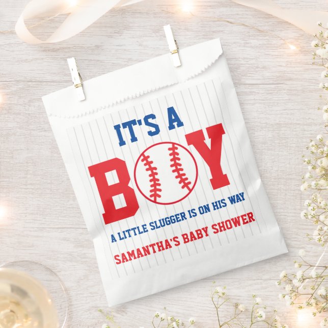 Sachets En Papier Petit Baby shower De Baseball Slugger (Coupé)