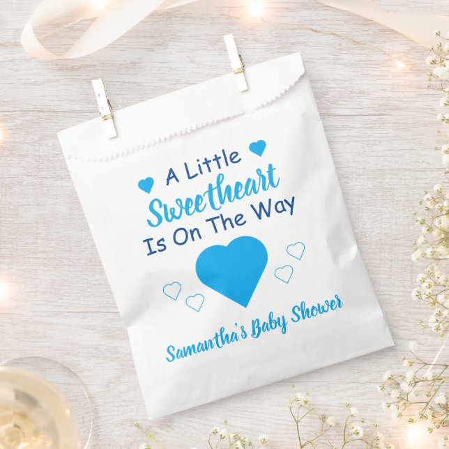 Sachets En Papier Petit Baby shower de coeur (Coupé)