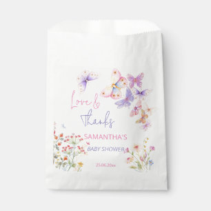 Sachets En Papier Petit papillon fleur sauvage baby shower merci