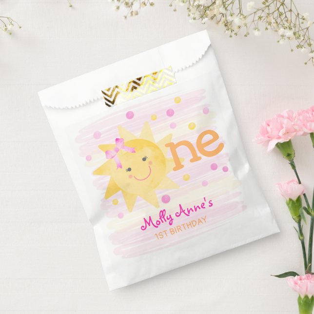 Sachets En Papier Petit rayon de soleil 1er anniversaire (Scellé)