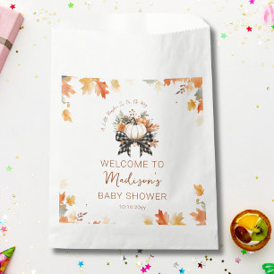 Sachets En Papier Petite citrouille Shower de bébé d'automne Floral