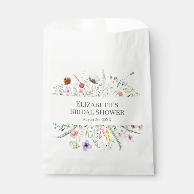 Sachets En Papier Petite Fête des mariées de prairie Fleur sauvage (Devant)