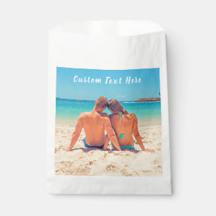 Sachets En Papier Photo et texte personnalisés - Votre propre design