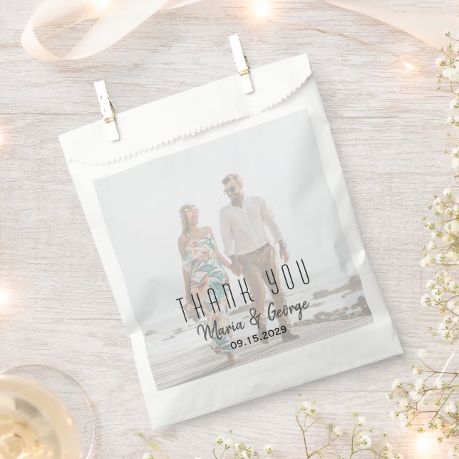 Sachets En Papier Photo Mariage Favor Treat Bag (Coupé)