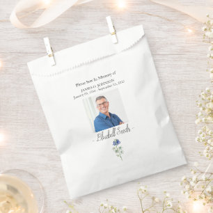 Sachets En Papier Photo Memorial Bluebell Seed Funeral