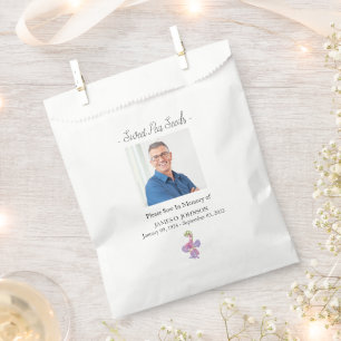 Sachets En Papier Photo Memorial Sweet Pea Seed Funeral
