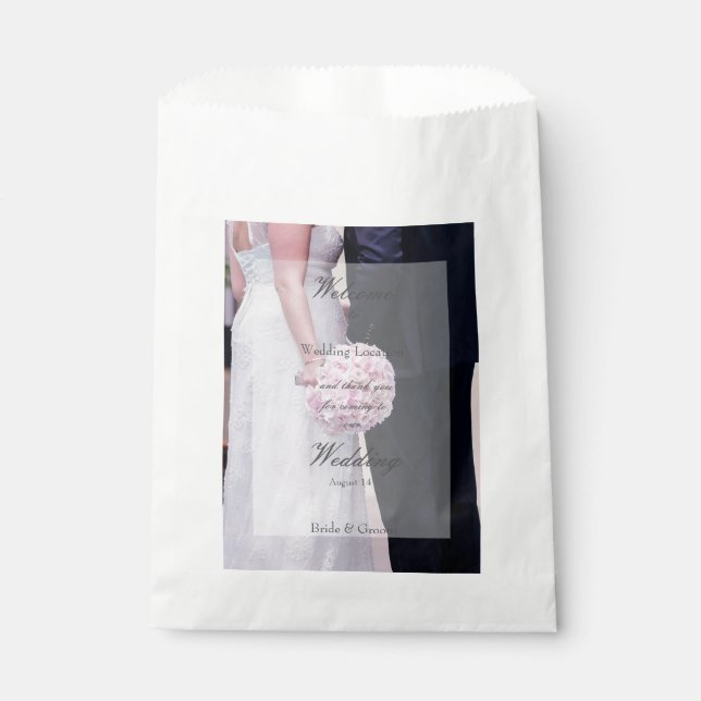 Sachets En Papier Photographie de mariée et mariée mariage modifiabl (Devant)