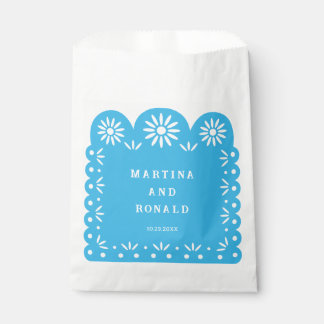 SACHETS EN PAPIER PICADO BLEU MEXICAIN PAPEL