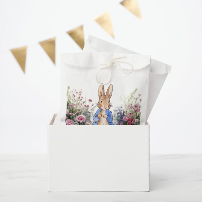 Sachets En Papier Pierre le lapin dans son jardin No 2 (Fête)