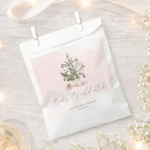 Sachets En Papier Pink bébé son froid dehors prendre un sac de faveu