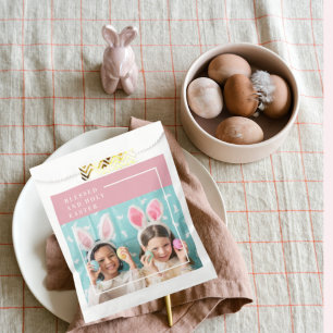 Sachets En Papier Pink Happy Blessed Easter   Venin