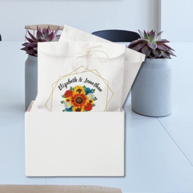 Sachets En Papier Pique-nique d'été Fleur géométrique (Créateur téléchargé)