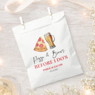 Sachets En Papier Pizza et brasses avant le dîner de répétition
