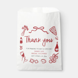 Sachets En Papier Pizza Italienne Dessinée à la Main Merci Enterreme